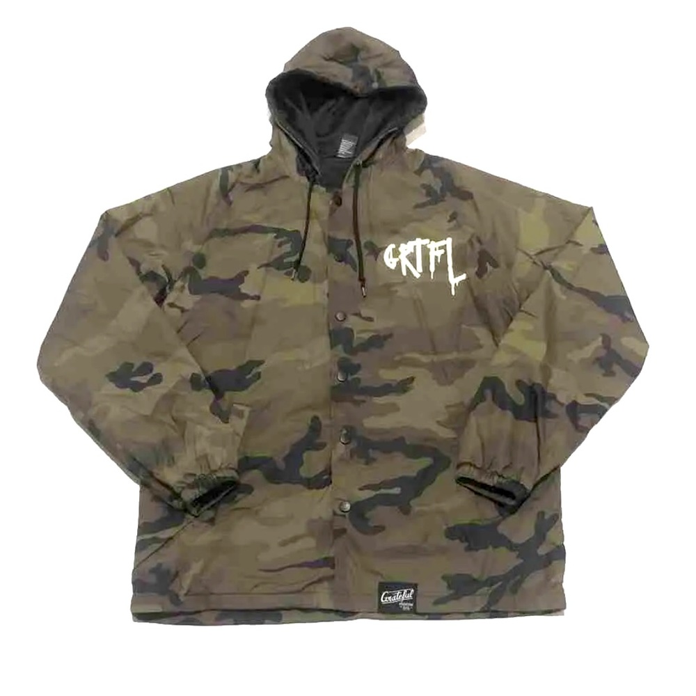 Grateful Premium Quality Camo Jacket Windbreaker “Stay Humble Hustle Hard”